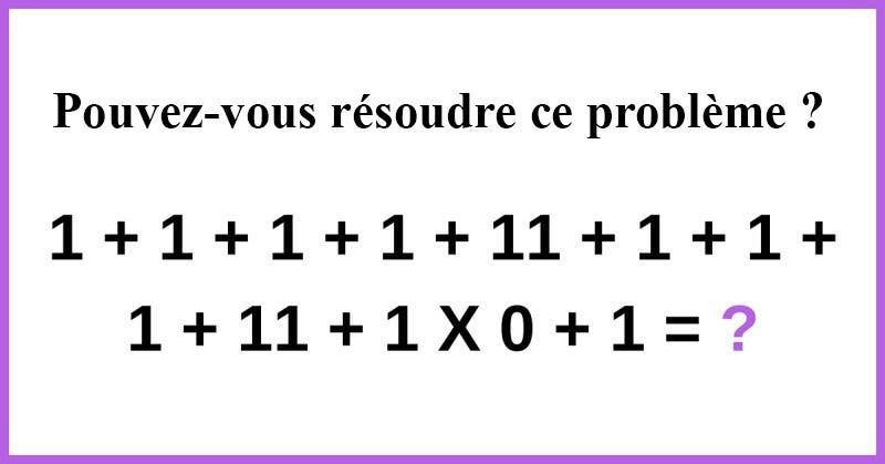 90% des personnes répondent mal à cette équation