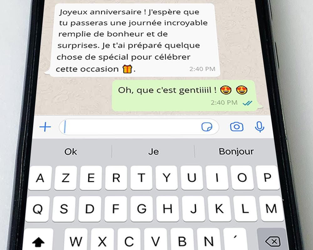 Répondre à l’émoji cadeau