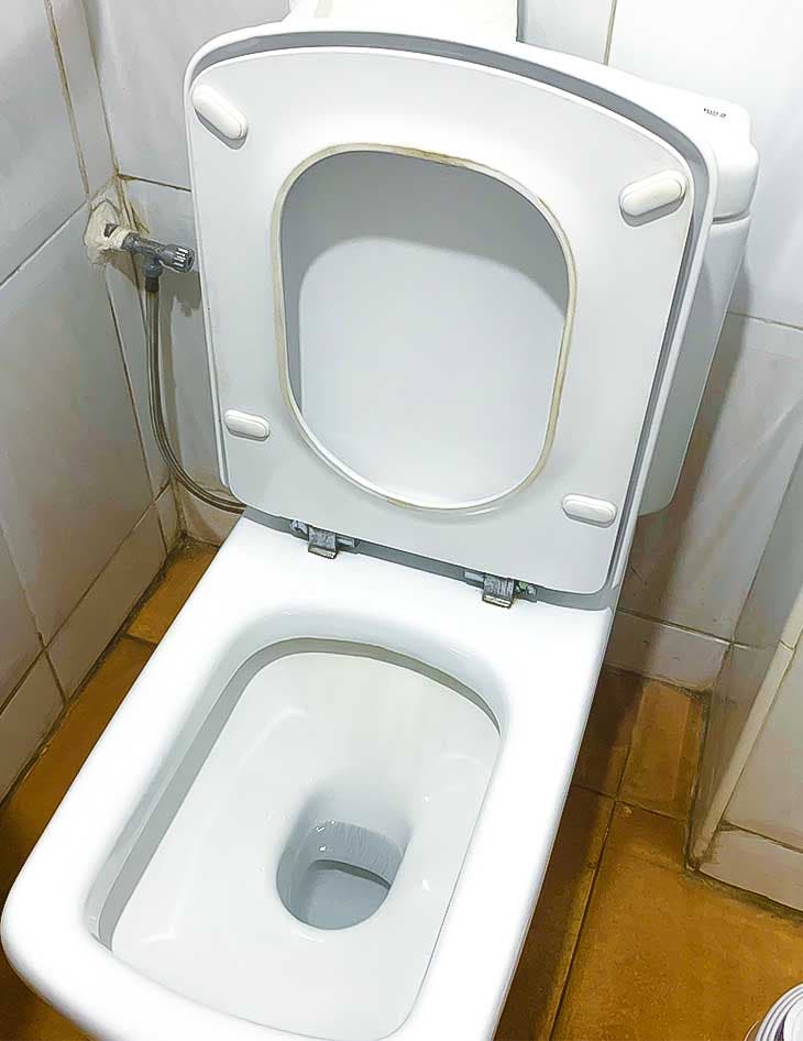 Cuvette des toilettes propre