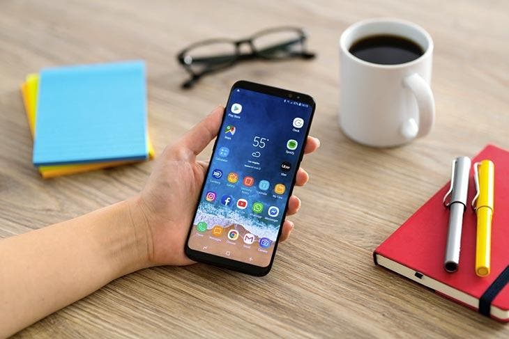 Écran d’accueil d’un smartphone