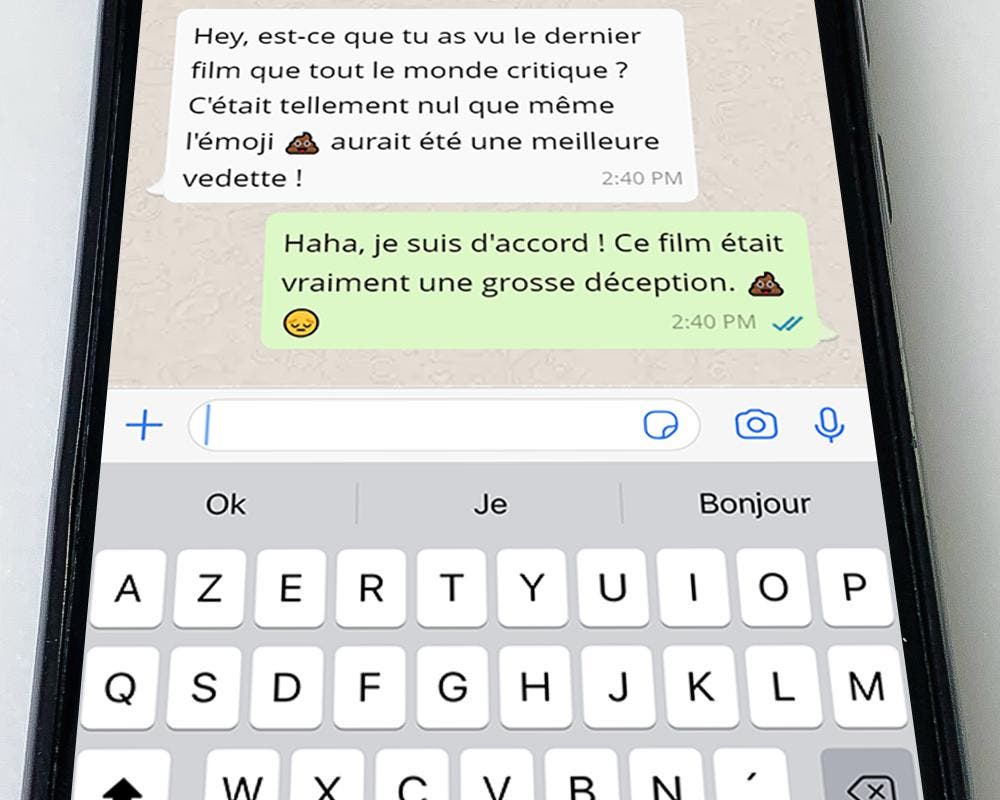 Répondre à l'emoji caca