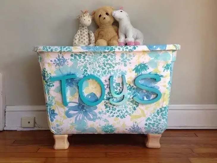 Fabriquer un panier de rangement pour les jouets