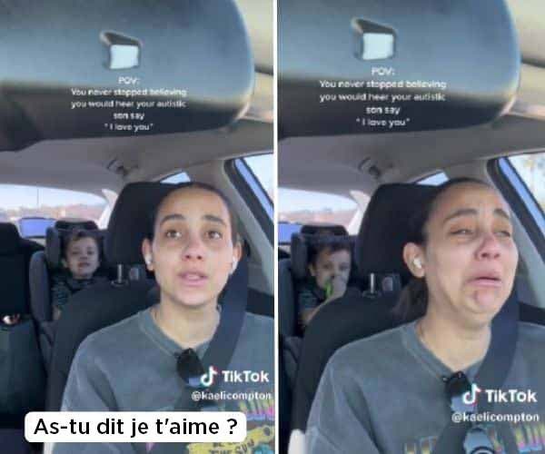 Kaeli Compton dans la voiture émue