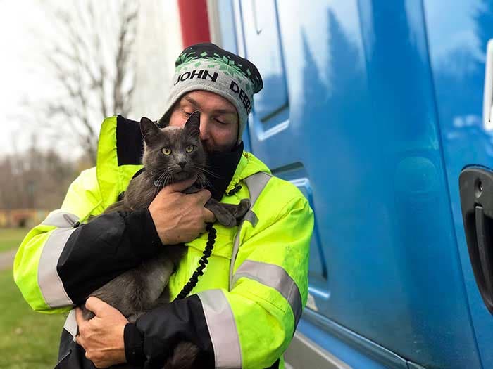 Le chat Ash et son propriétaire Matthew2