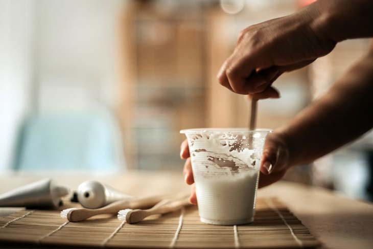 Mélange d’eau et de bicarbonate de soude