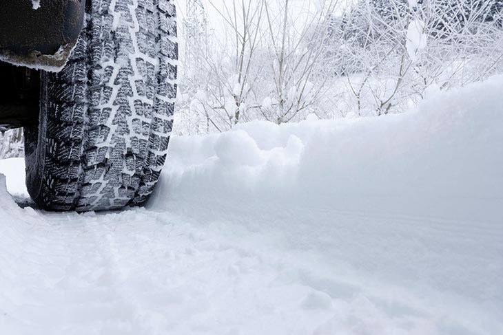 Pneus de voiture en hiver