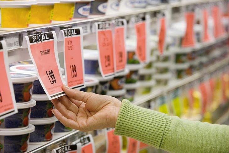 Promotions dans un supermarché