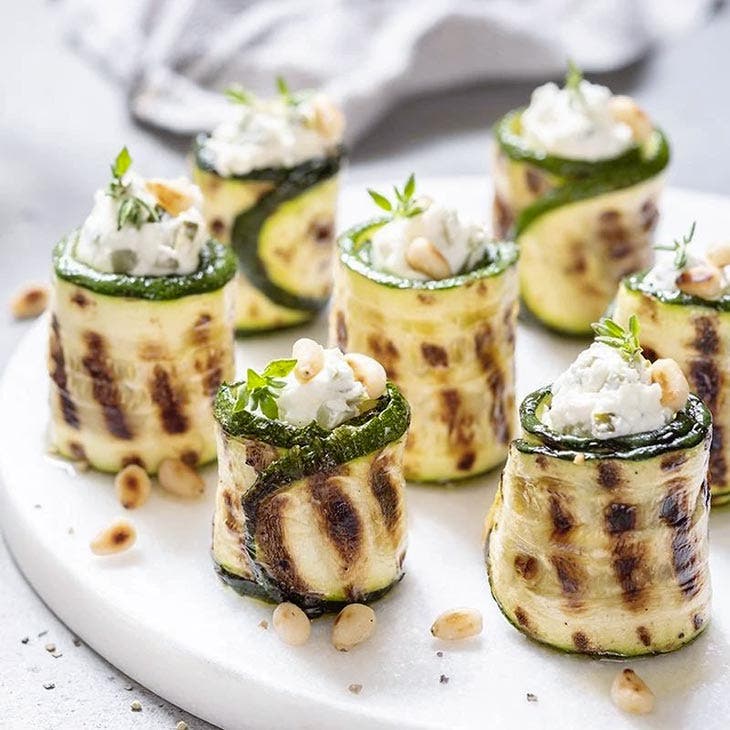 Rouleaux de courgette au jambon