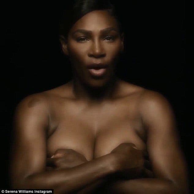 Serena Williams se met seins nus pour la sensibilisation du cancer du sein