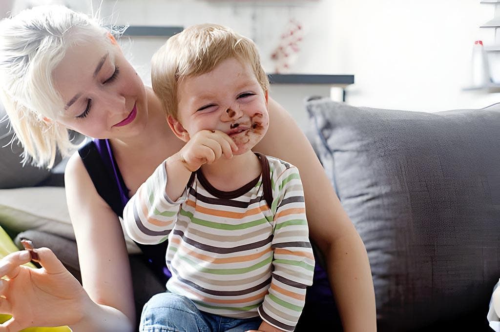 Une maman et son garçon