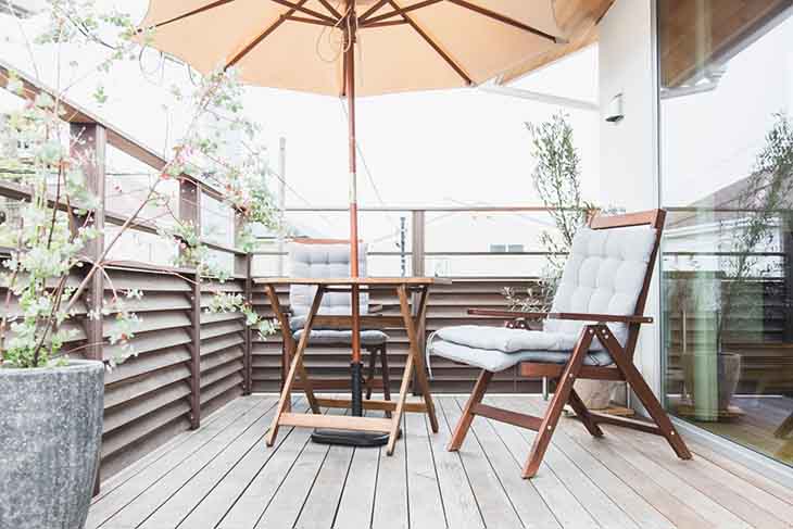 Balcon en bois 