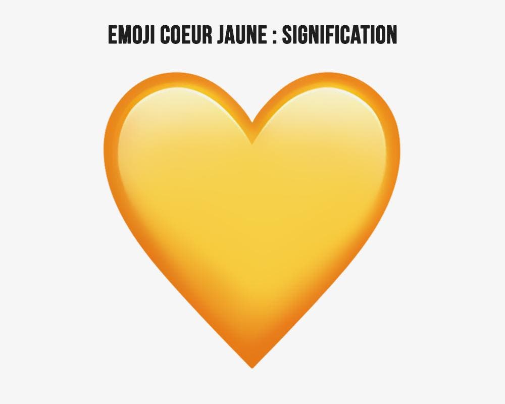 Signification de l’émoji coeur jaune