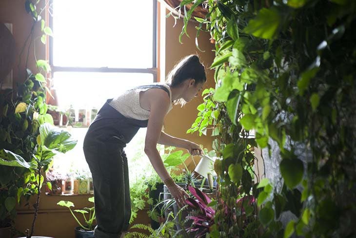 femme passionnée plantes