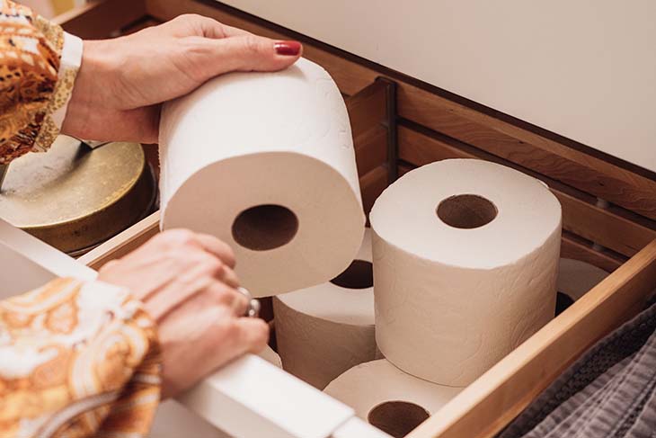 Rangement du papier toilette 