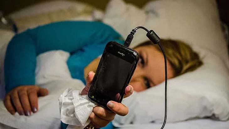 Utilisation du téléphone pendant l’heure de sommeil – source : spm