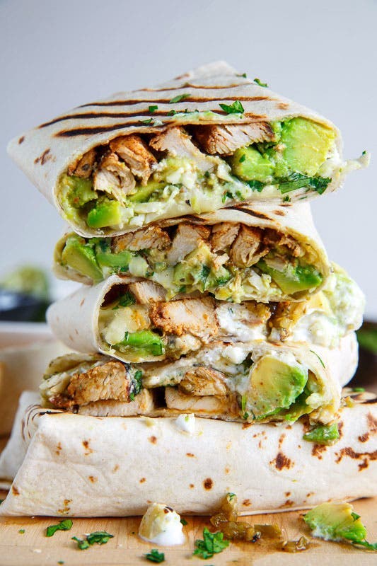 wrap poulet avocat